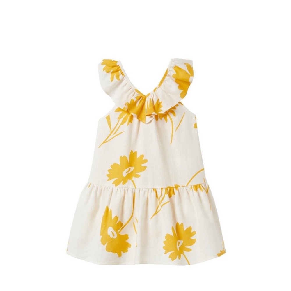 Zara Floral Linen Blended Dress- 2-3 years